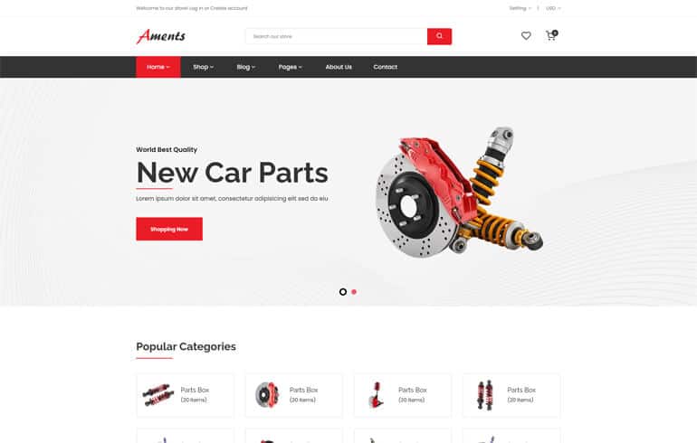 Aments - Car Accessories Shop Shopify Theme