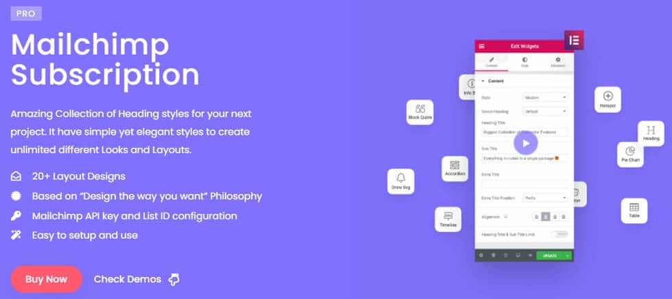 Mailchimp Subscription  Widget