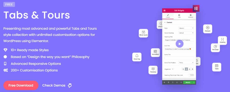 Tabs / Tours Widget