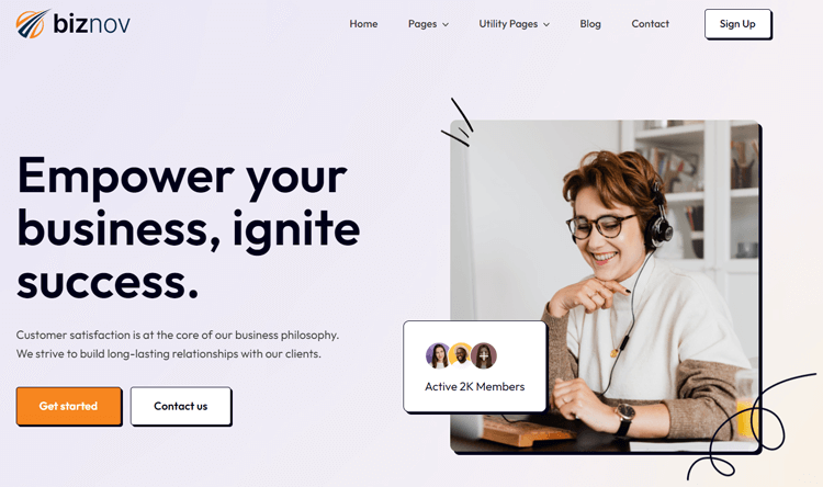 Biznov Agency Website Template