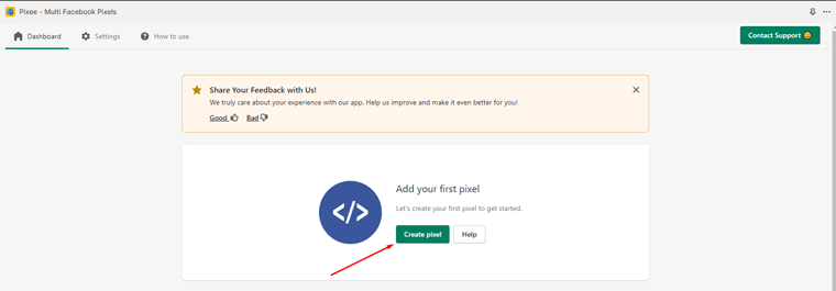 Click on the Create Pixel button