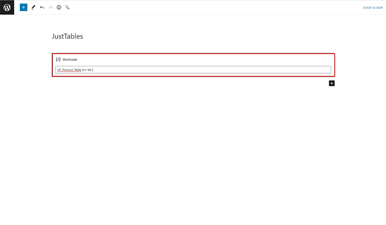 Create a New Page from WordPress Dashboard and Paste the Shortcode 