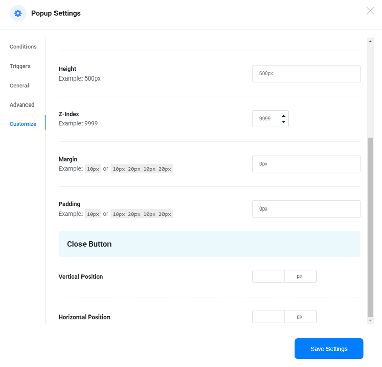 Configure additional options