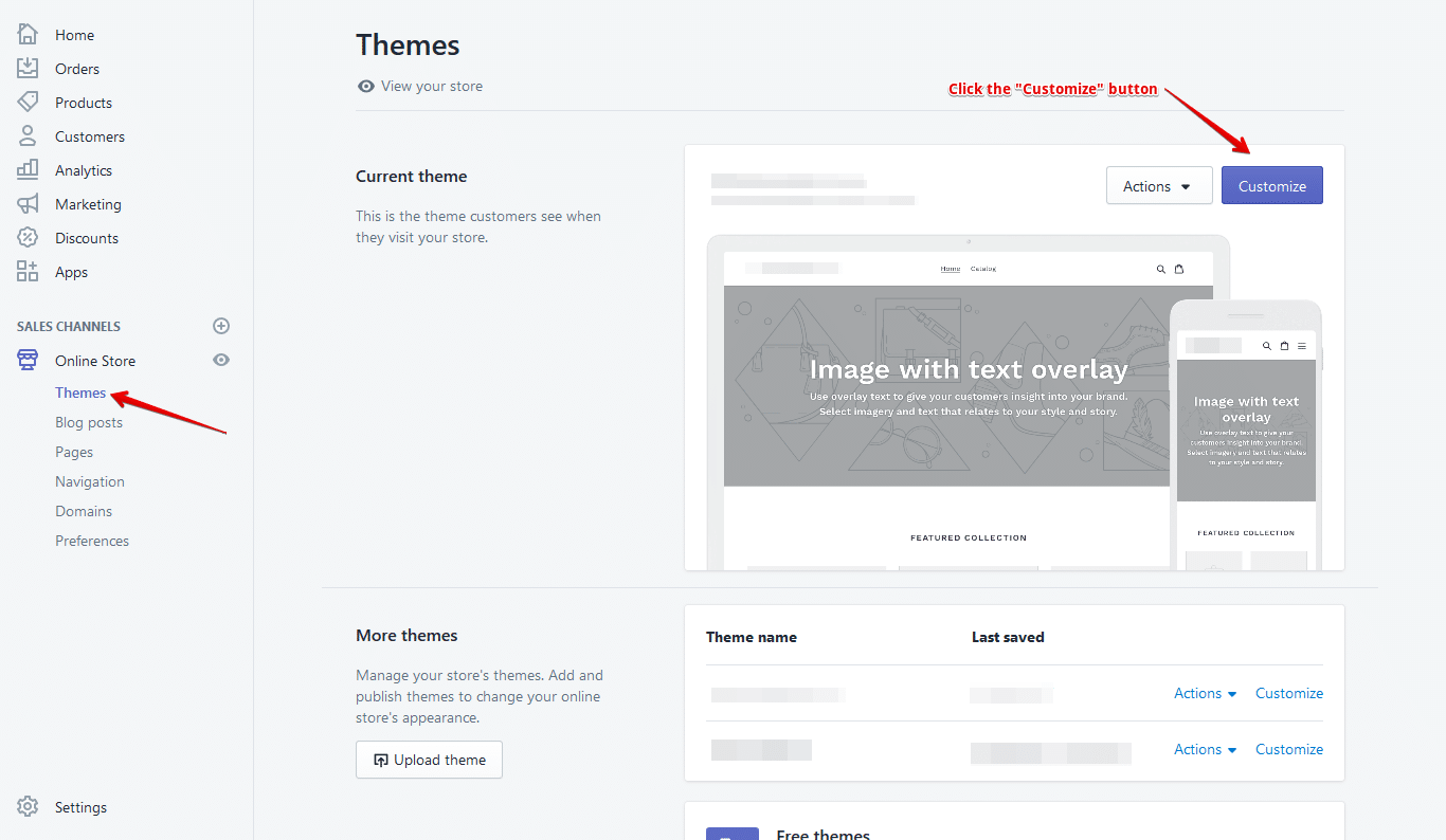shopify customaizer