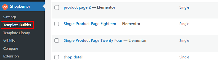 Go To Template Builder