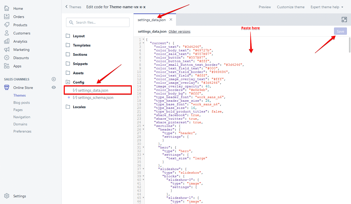 navigate settings_data.json file