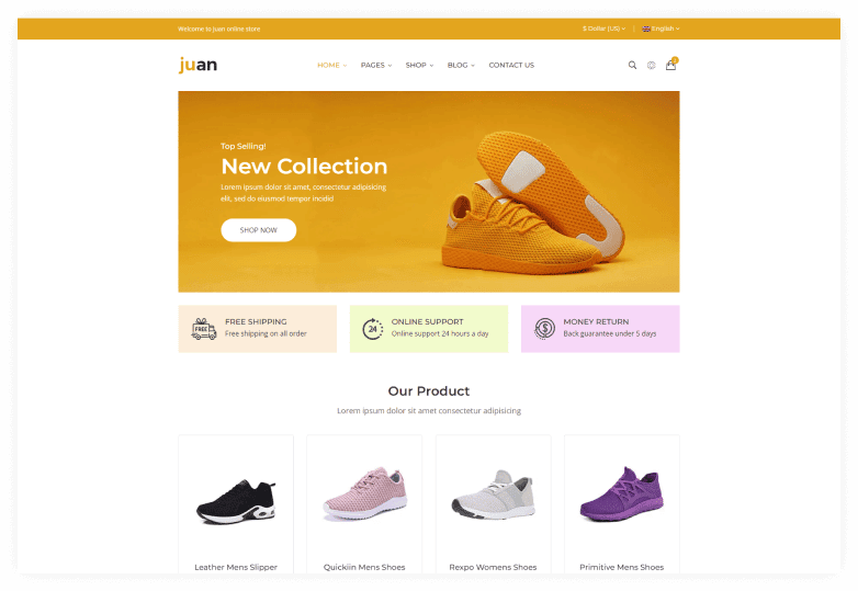 Juan - Shoes Store HTML Template