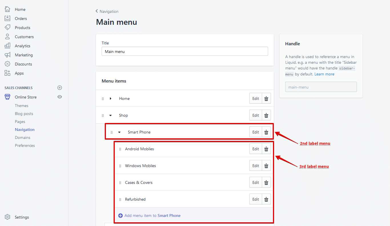 shopify mega menu