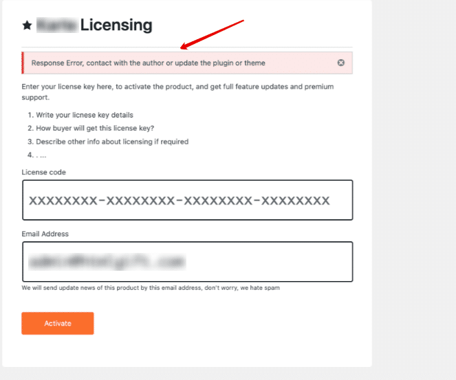 Fix Response Error
