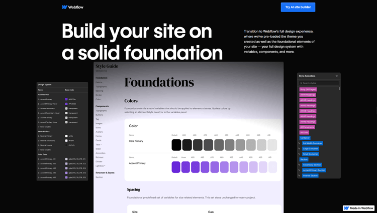 Built-in Style Guide Page