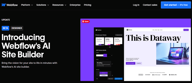 Webflow AI Site Builder