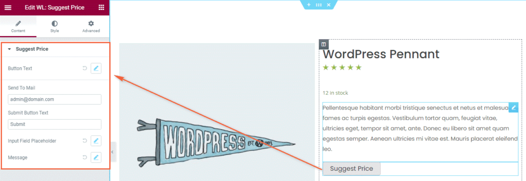 Woolentor Suggest Price widget