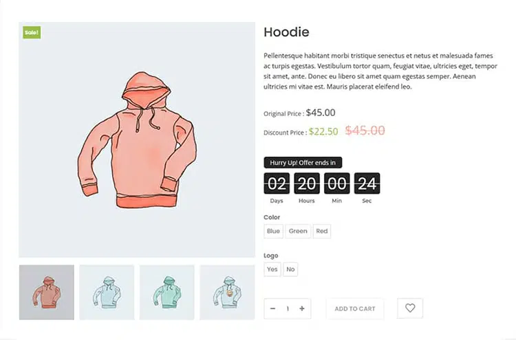 Show Countdown On Product Details Page